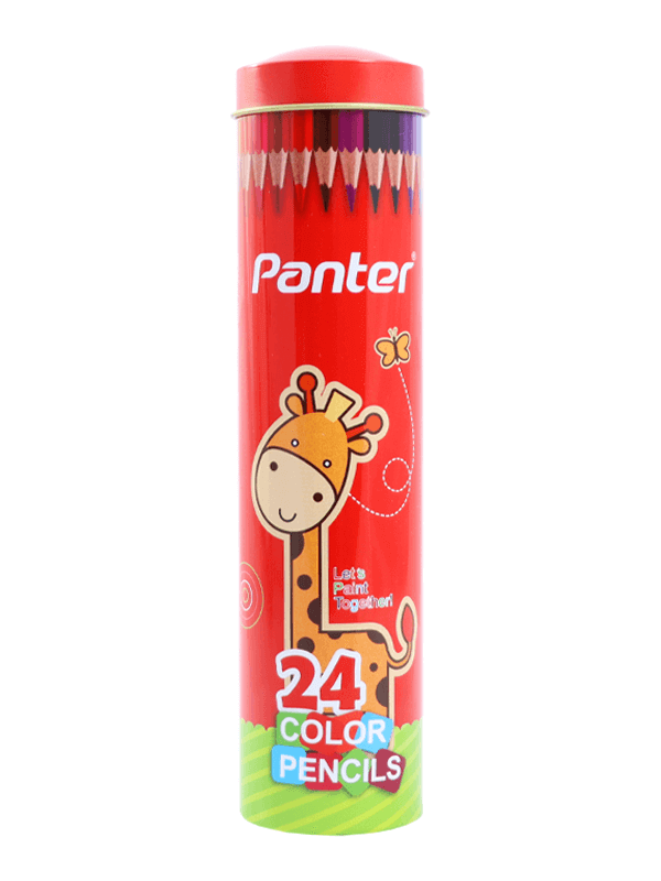 مداد رنگی پنتر 24 رنگ Hexagonal RCP103 فلزی استوانه ای