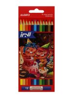 مداد رنگی البرز 12 رنگ مقوایی