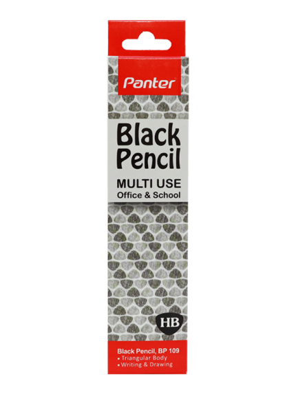 مداد مشکی پنتر Hexagonal BP110 بسته 12 عددی