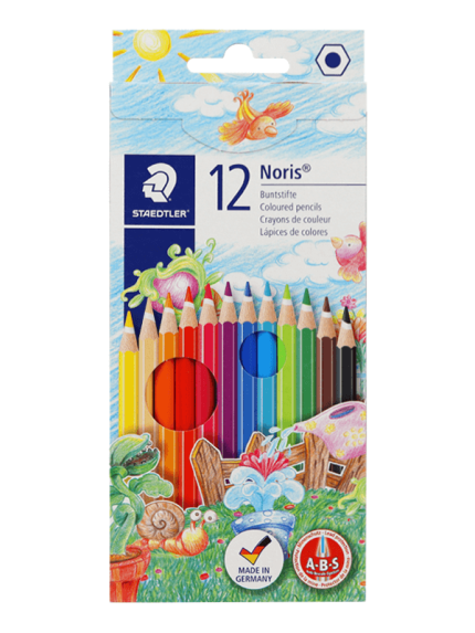 مداد رنگی استدلر 12 رنگ Noris مقوایی ساخت آلمان