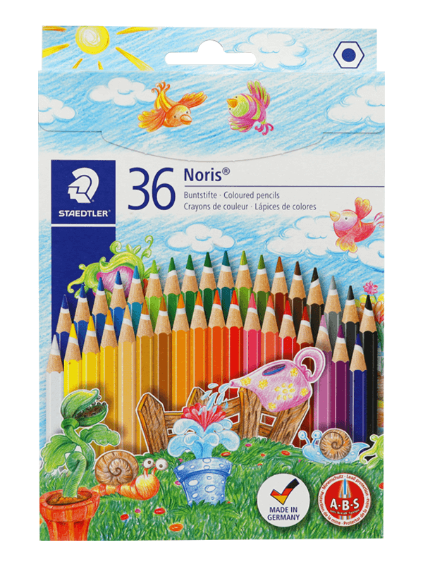 مداد رنگی استدلر 36 رنگ Noris مقوایی ساخت آلمان