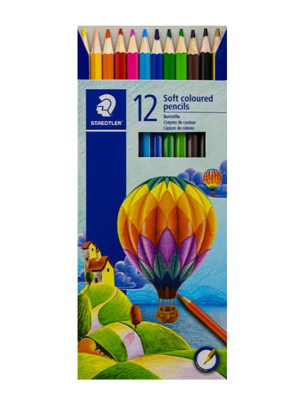 مداد رنگی استدلر 12 رنگ Soft مقوایی