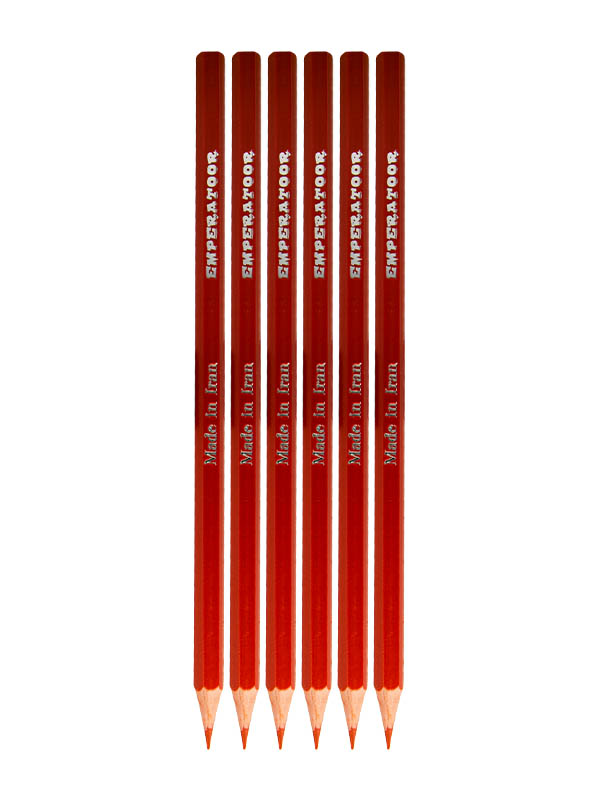 مداد قرمز امپراطور پلیمری بسته 6 عددی